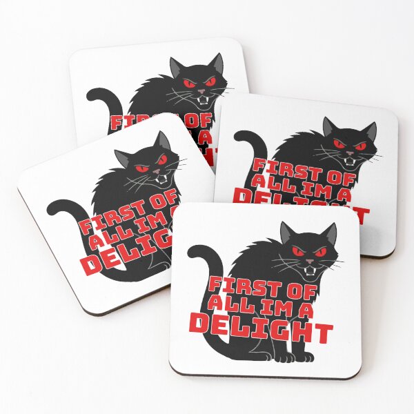 Item preview, Funny Black Cat - First of All Im a Delight designed and sold by Dondonmart.