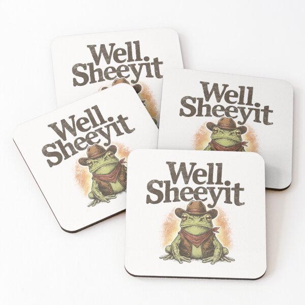 Item preview, Well Sheeyit Funny Cowboy Frog Western Humor Vintage designed and sold by AnitaBice.