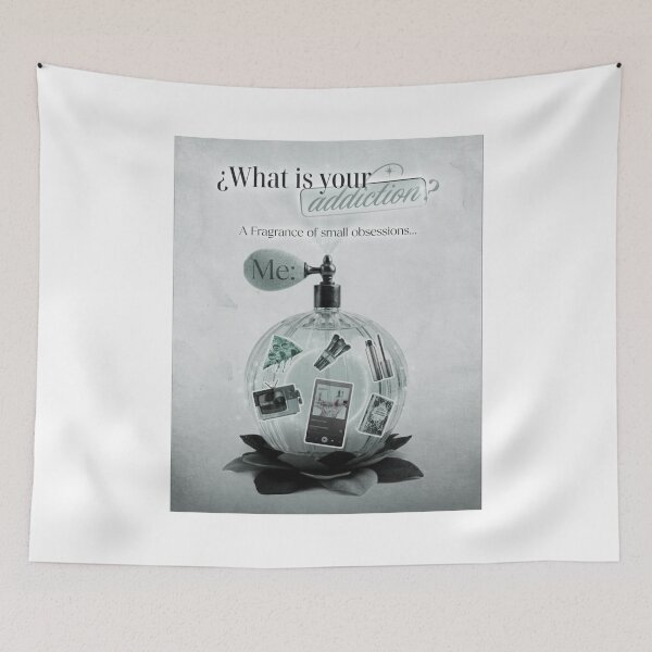 Item preview, WHAT IS YOUR ADDICTION VINTAGE AESTHETIC COLLAGE DUSTY AZURE designed and sold by melyverso.