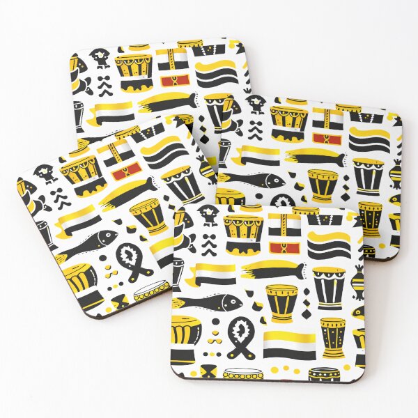 Item preview, Garifuna Flag Symbol Pattern – Cultural Drum & Heritage Design designed and sold by ezsketch25.