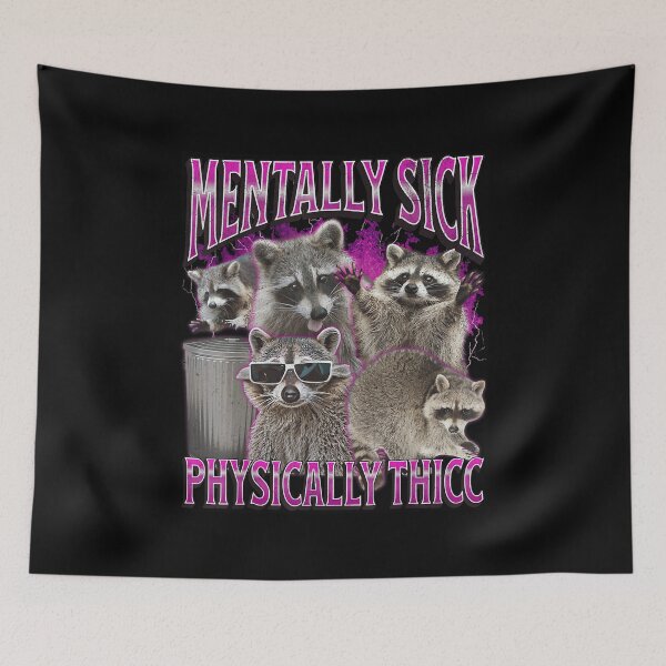 Item preview, Physically Thicc Funny Raccoon Meme Bootleg Graphic 90s designed and sold by PaulTSchafer.