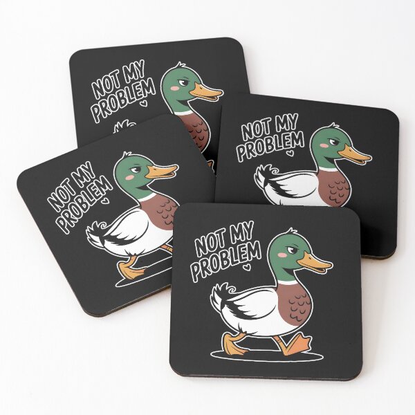 Item preview, Duck Not My Problem Funny Cute Duck Meme Aesthetic Design designed and sold by ImaginedSpace7.