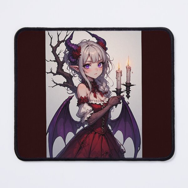 Item preview, Demon girl with candles - Dark fantasy designed and sold by ArtsJulian.