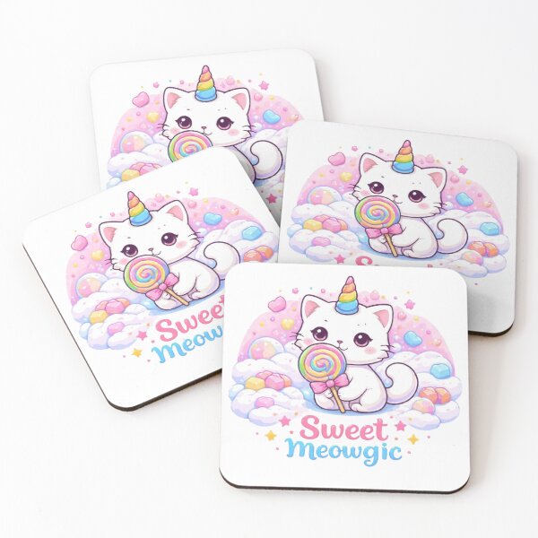 Item preview, Cute Candy Unicorn Cat "Sweet Meowgic"  designed and sold by Meowza Studio.