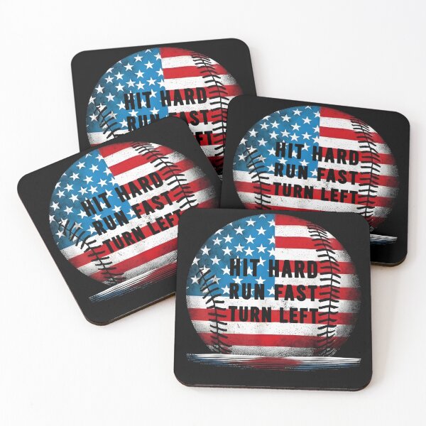 Item preview, Patriotic Baseball Hit Hard Run Fast Shirt designed and sold by KIROSALS.