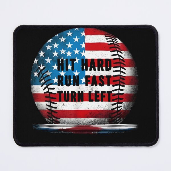 Item preview, Patriotic Baseball Hit Hard Run Fast Shirt designed and sold by KIROSALS.