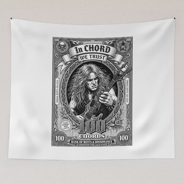 Item preview, Guitarist Banknote Electric Guitar Funny Heavy Metal Music designed and sold by GrandeDuc.