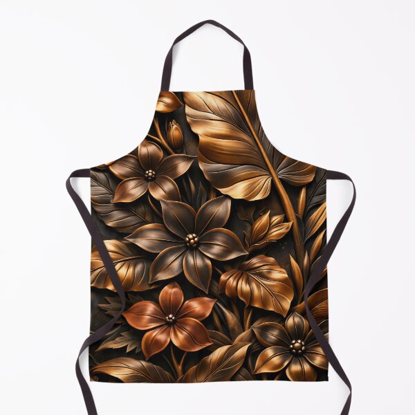 Item preview, Copper Botanical Wall Art – Luxury Floral Leaves Pattern designed and sold by Kaleidoscope Print.