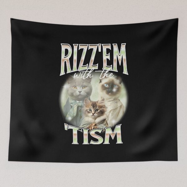 Item preview, Rizz Em with The Tism Cat Autistic 90s Bootleg Rap designed and sold by PaulTSchafer.