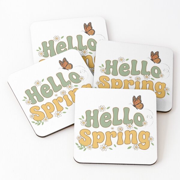 Item preview, Hello Spring Retro Floral Butterfly designed and sold by Jedillm .