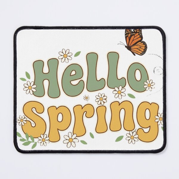 Item preview, Hello Spring Retro Floral Butterfly designed and sold by Jedillm .