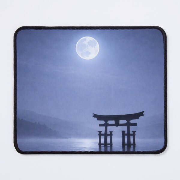 Item preview, Miyajima Torii Moonlight Japandi art designed and sold by SILENT JAPAN.
