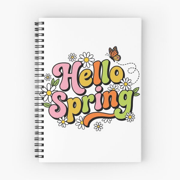 Item preview, Retro Hello Spring Flower & Butterfly Sticker designed and sold by Jedillm .