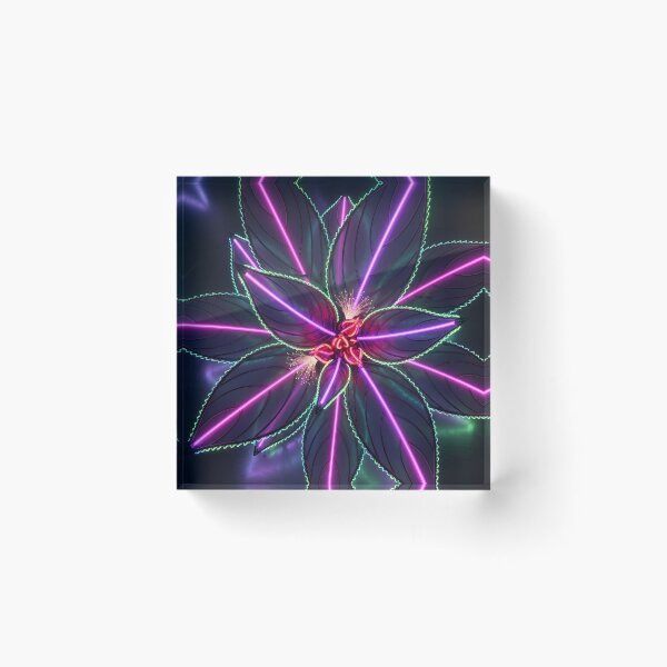 Item preview, Neon Impatiens – Dark Laser Botanical Glowing Art Print designed and sold by Scoutic-Neon.