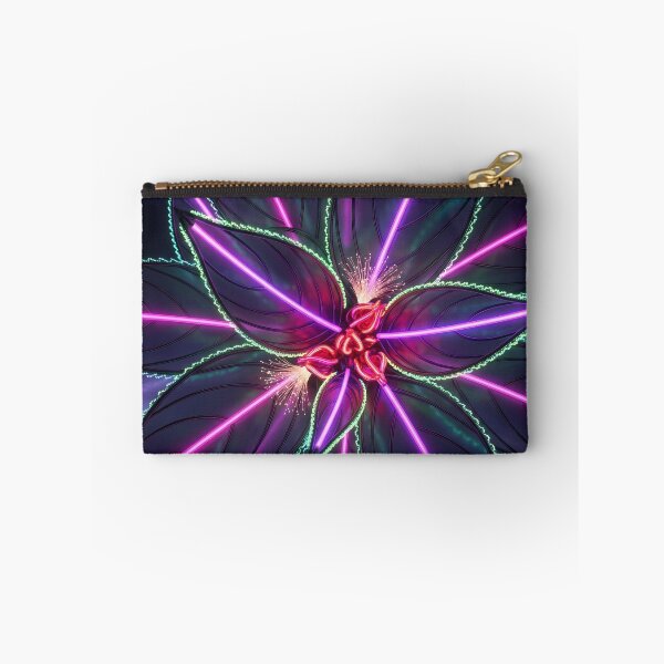 Item preview, Neon Impatiens – Dark Laser Botanical Glowing Art Print designed and sold by Scoutic-Neon.