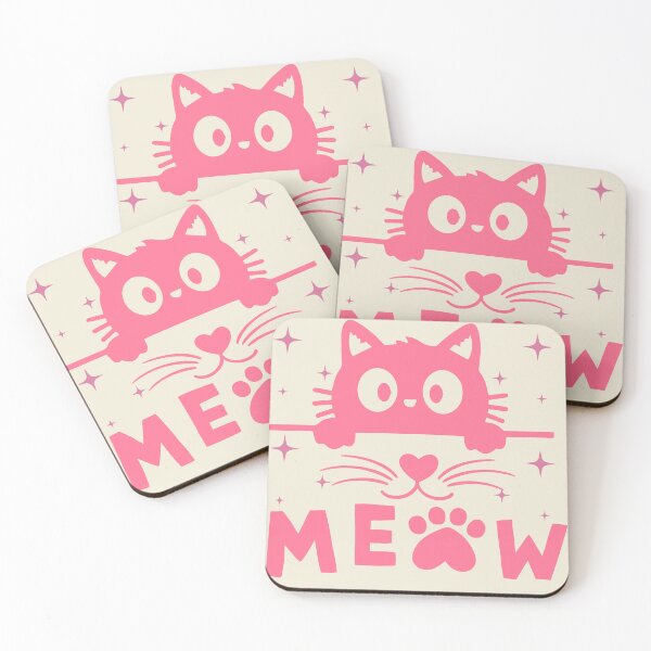 Item preview, Purrfectly Cute Cat Design | Pink Kawaii Cat Lover Gift Aesthetic Meow Art designed and sold by Negisandeep studio.