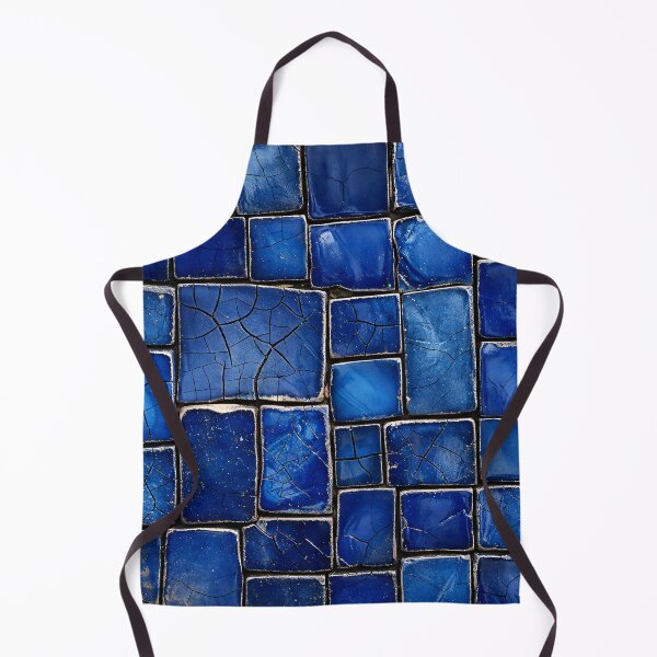 Item preview, Cobalt Blue Mosaic Tile Pattern – Vintage Ceramic Abstract Wall Art designed and sold by Kaleidoscope Print.