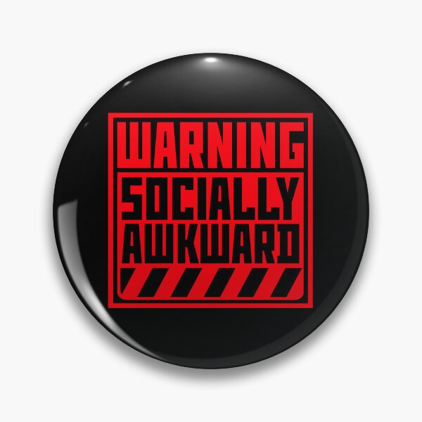 Item preview, Warning Socially Awkward Funny Relatable Quote Logo designed and sold by shirt-o-mat.