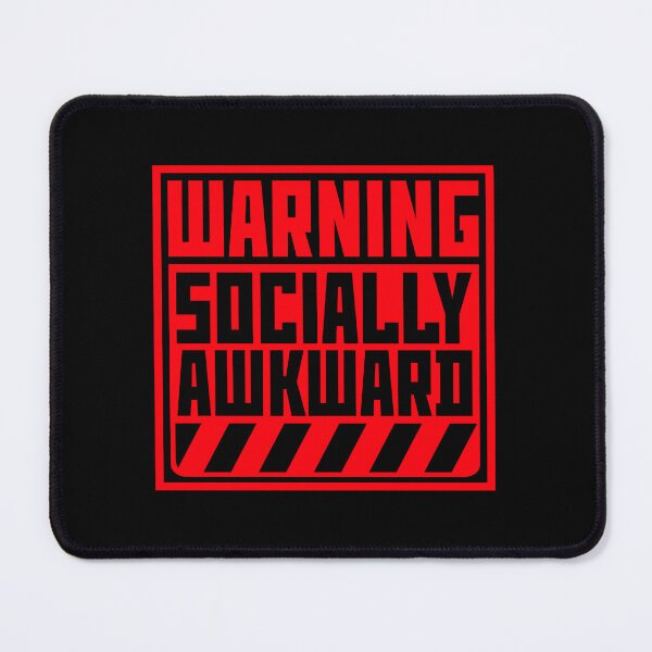 Item preview, Warning Socially Awkward Funny Relatable Quote Logo designed and sold by shirt-o-mat.
