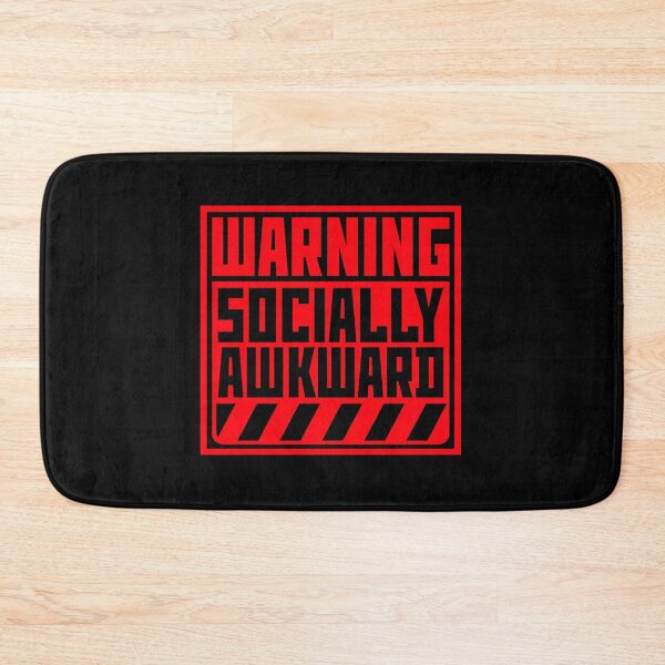 Item preview, Warning Socially Awkward Funny Relatable Quote Logo designed and sold by shirt-o-mat.