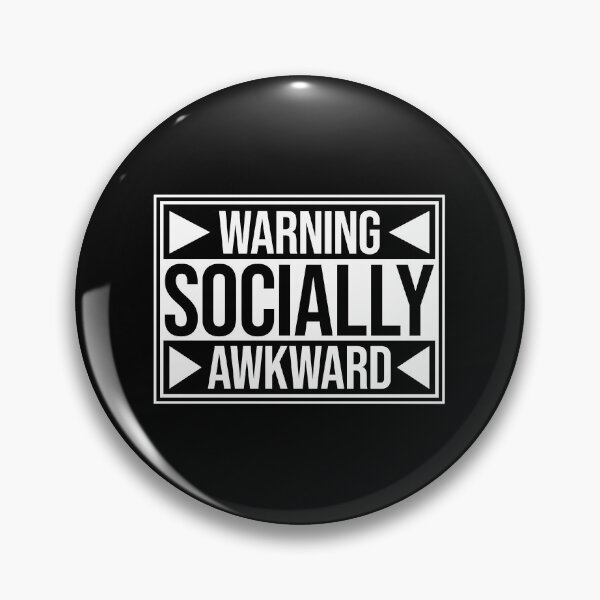 Item preview, Warning Socially Awkward Funny Relatable Quote Logo designed and sold by shirt-o-mat.