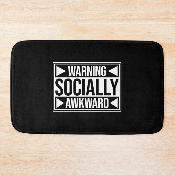 Item preview, Warning Socially Awkward Funny Relatable Quote Logo designed and sold by shirt-o-mat.