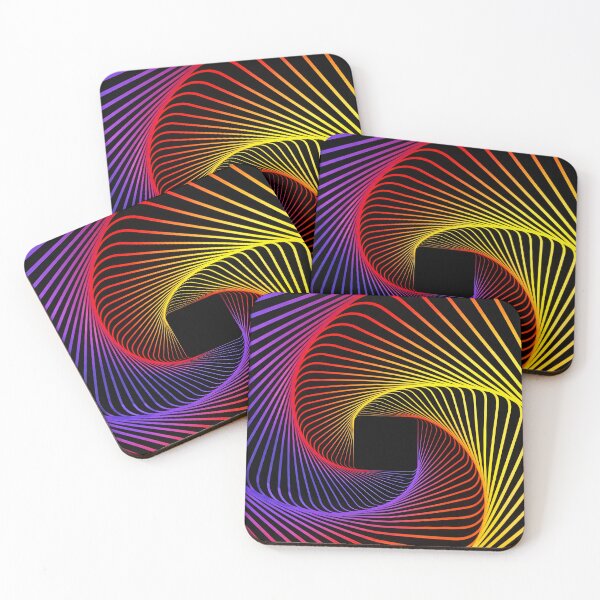 Item preview, Neon Rainbow Spiral Abstract – Psychedelic Geometric Optical Illusion Art designed and sold by Kaleidoscope Print.