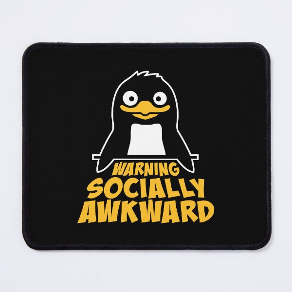 Item preview, Penguin Warning Socially Awkward Funny Relatable Bird designed and sold by shirt-o-mat.
