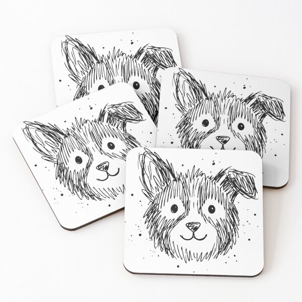 Item preview, Cute Dog Face Sketch Playful Line Art designed and sold by cameoartworks.