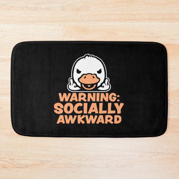 Item preview, Evil Duck Warning Socially Awkward Bird Middle Finger Insult designed and sold by shirt-o-mat.