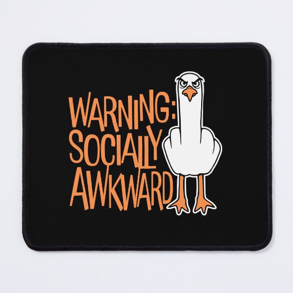 Item preview, Middle Finger Seagull Warning Socially Awkward Evil Insult designed and sold by shirt-o-mat.