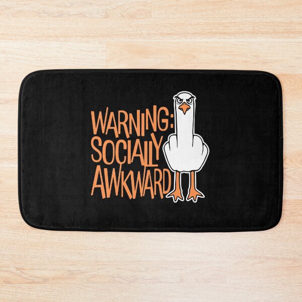 Item preview, Middle Finger Seagull Warning Socially Awkward Evil Insult designed and sold by shirt-o-mat.
