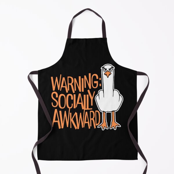Item preview, Middle Finger Seagull Warning Socially Awkward Evil Insult designed and sold by shirt-o-mat.