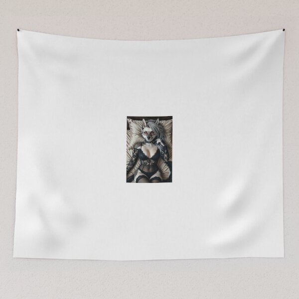 Item preview, loona posing in elegant black lace on satin sheets designed and sold by CathryneDelamort.