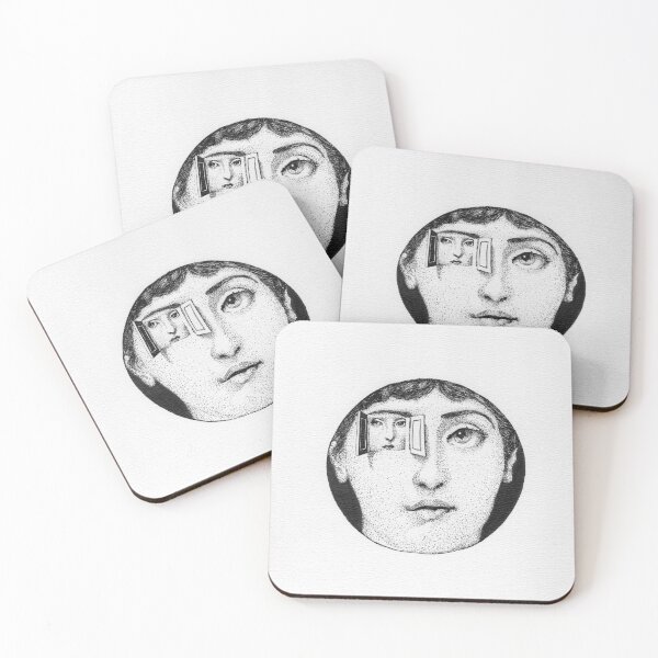 Item preview, Open Window Face — Hand-Drawn Dotwork Surreal Art Print designed and sold by sebsdead.