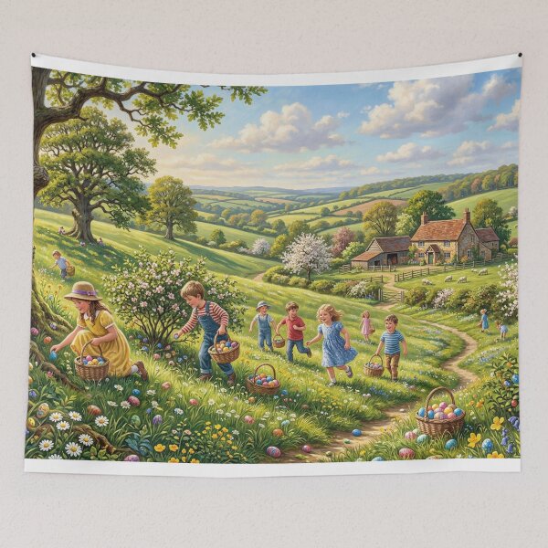Item preview, Children’s Easter Egg Hunt in Countryside designed and sold by Jedillm .