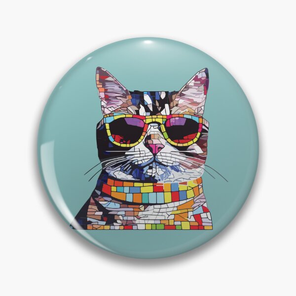 Item preview, mosaic cool cat geometric designed and sold by designmari.