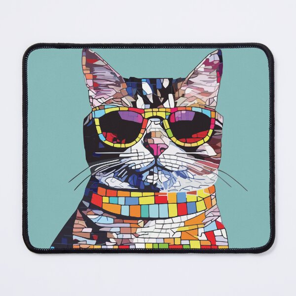 Item preview, mosaic cool cat geometric designed and sold by designmari.