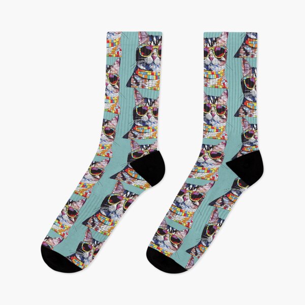 Item preview, mosaic cool cat geometric designed and sold by designmari.