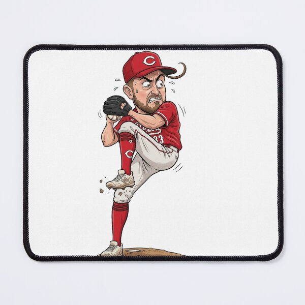 Item preview, Graham Ashcraft: The Beast from the Mound - Cartoon Baseball Caricature designed and sold by artsdylan.
