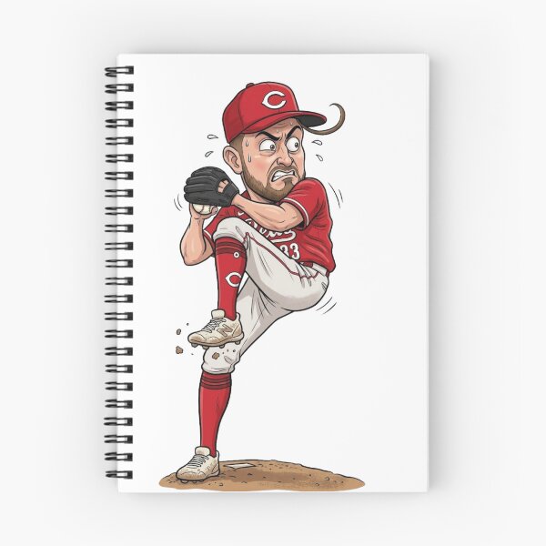 Item preview, Graham Ashcraft: The Beast from the Mound - Cartoon Baseball Caricature designed and sold by artsdylan.