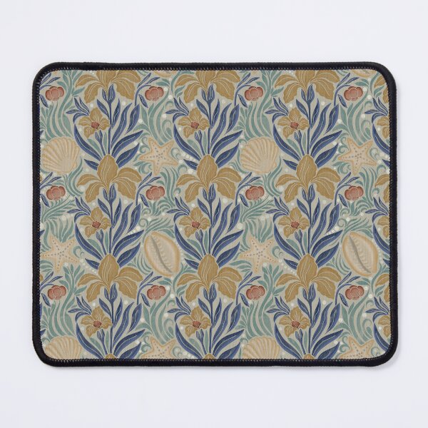 Item preview, Medium scale of Coastal Seashell Botanical Art Nouveau Pattern Design designed and sold by DColourMuse.
