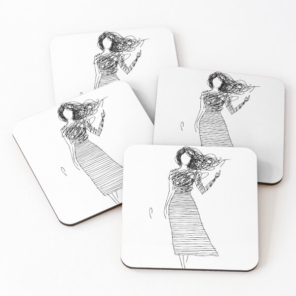 Artikelvorschau, Abstrakte Frauensilhouette mit fließendem Haar entworfen und verkauft von cameoartworks.