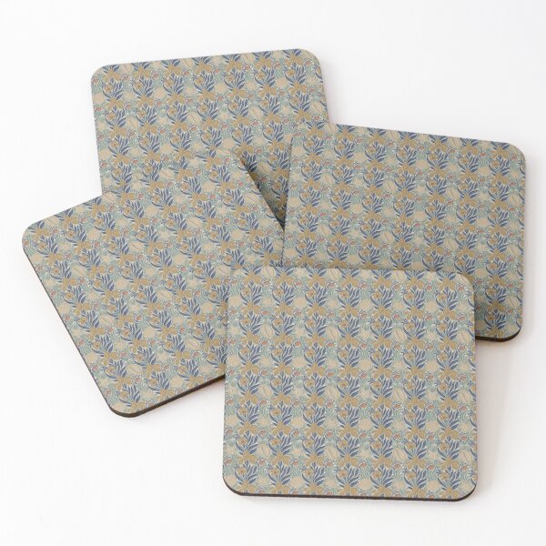 Item preview, Small scale of Coastal Seashell Botanical Art Nouveau Pattern Design designed and sold by DColourMuse.
