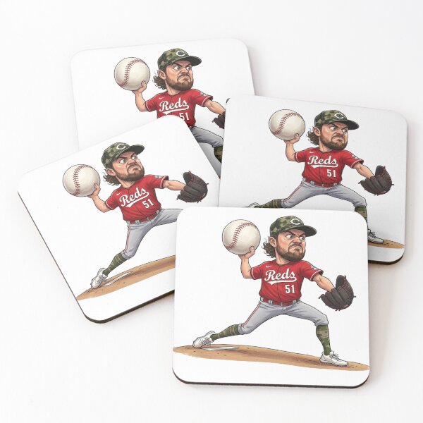 Item preview, Brady Singer #51 -Cincinnati Reds Baseball Caricature designed and sold by artsdylan.