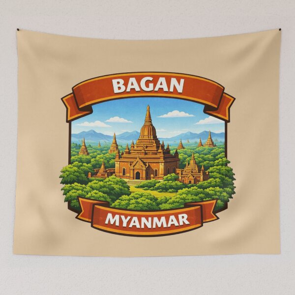 Item preview, Bagan, Myanmar - Temple Landscape designed and sold by Myra365Art.