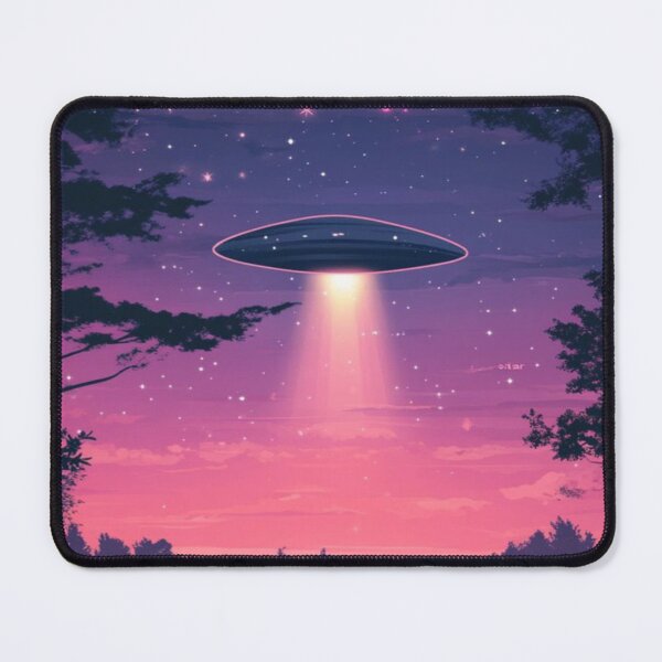 Item preview, Colorful bright Starry night and ufo  designed and sold by NivyasArtistry.