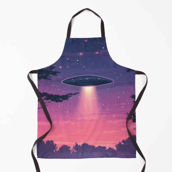 Item preview, Colorful bright Starry night and ufo  designed and sold by NivyasArtistry.