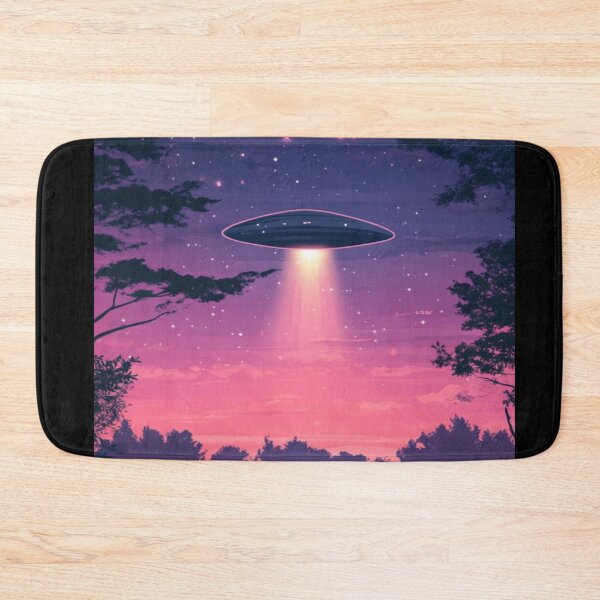 Item preview, Colorful bright Starry night and ufo  designed and sold by NivyasArtistry.