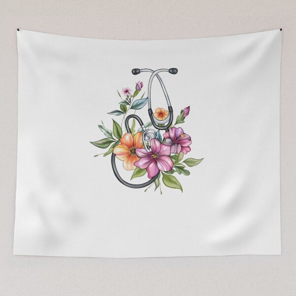 Item preview,  Floral Stethoscope designed and sold by Sweetvoilet.